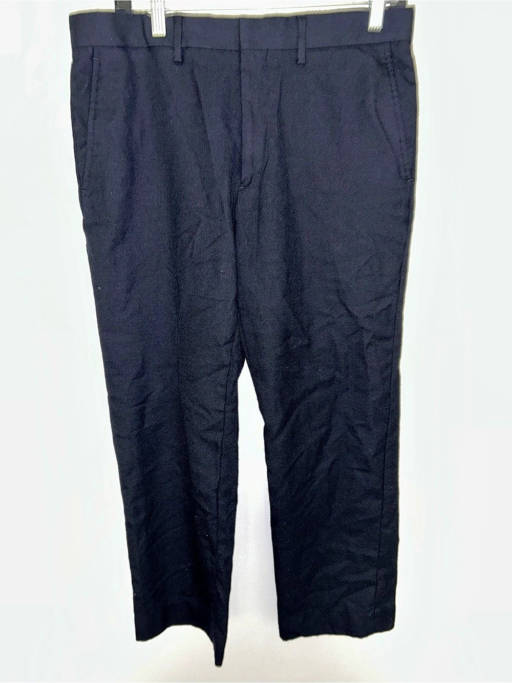 J.Crew Bowery Classic 100% Wool Trousers in Black Size 32x30